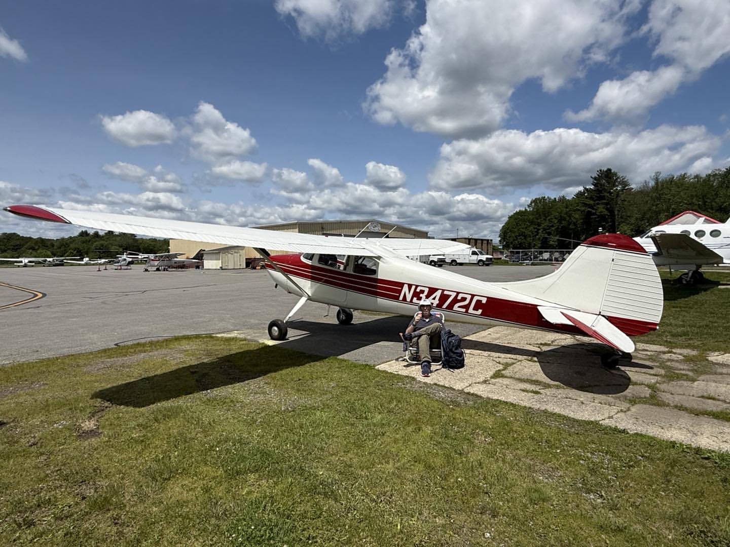Instructor Matt Crane with aircraft